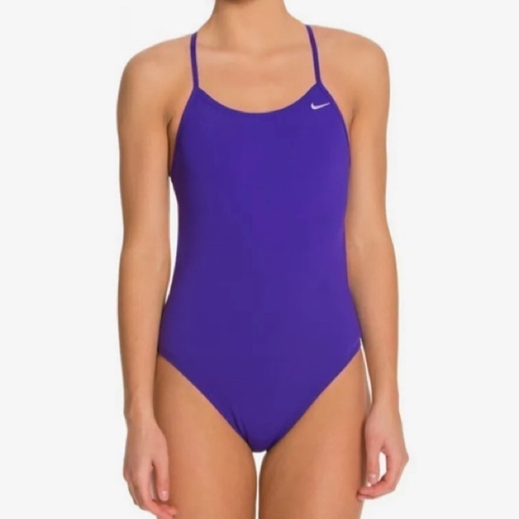 Nike One Piece Swimsuit Royal Purple Size 12 - Picture 1 of 8